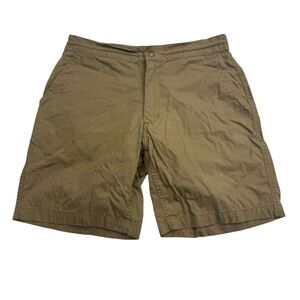 Taylor Stitch Chino Shorts Men 29 Green Organic Cotton Elastic Waist Drawstring